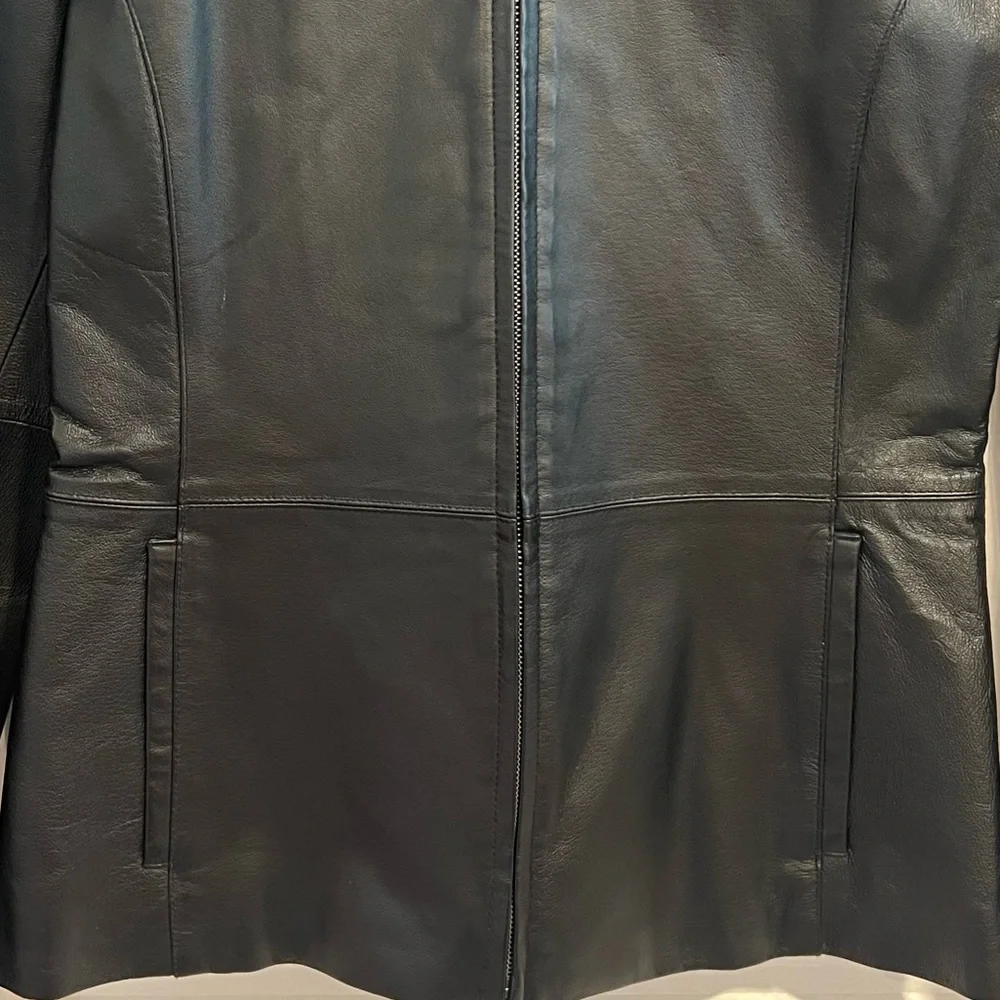Worthington Black Leather Jacket. Size Small.‎